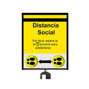 Cartel Indicador para Distancia Social
