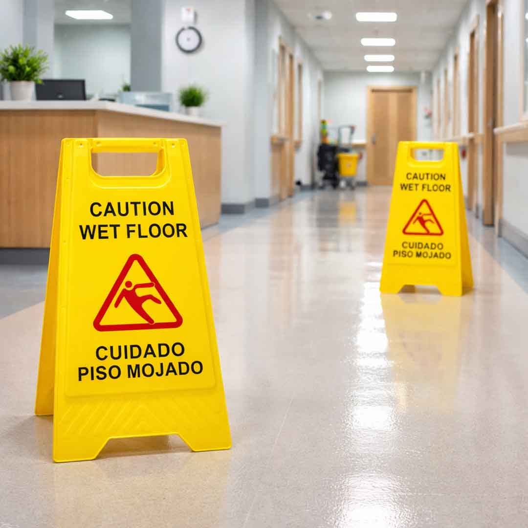 cartel piso mojado uso