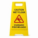 cartel piso mojado