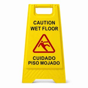 cartel piso mojado