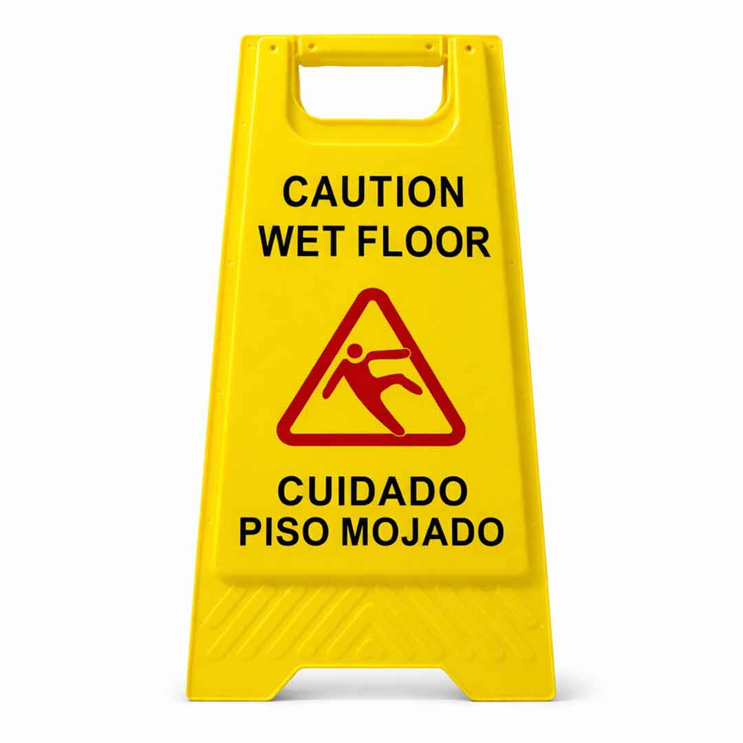 cartel piso mojado